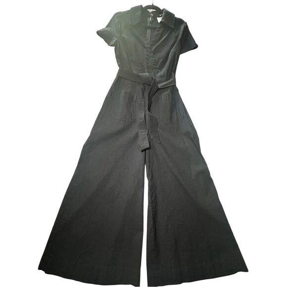 Anthropologie Maeve Collette Jumpsuit in Black Size 2 - Picture 3 of 11